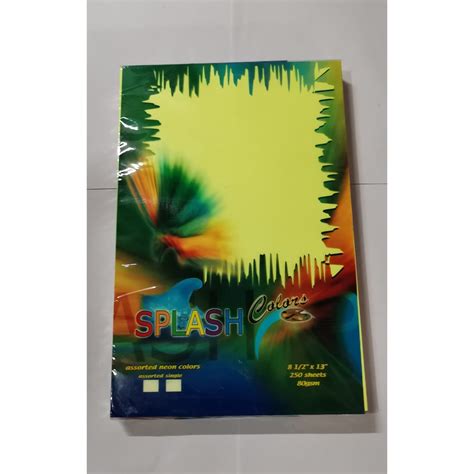 Splash Colored Paper Assorted Pcs Letter Legal Shopee Philippines