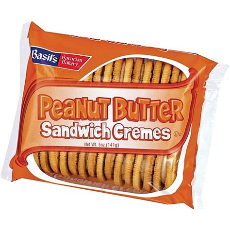 Basil S Bavarian Bakery® Peanut Butter Sandwich Cremes Cookies 5 Oz Bags 24 Bags Box At Staples