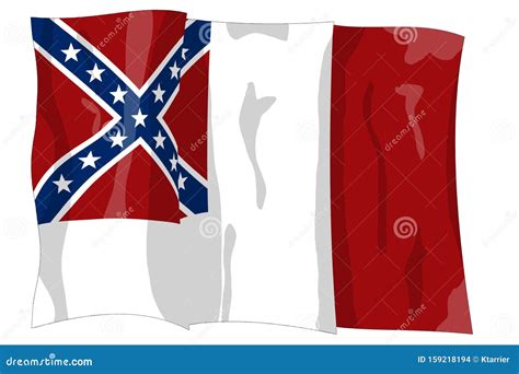 Third National Flag Historic Flag Confederate States Of America Stock