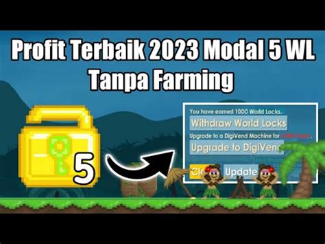 Tips Profit Modal 5 WL Tanpa Farming Growtopia Profit Indonesia YouTube