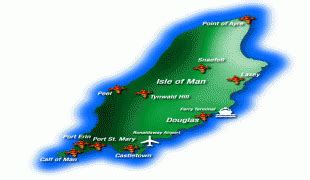 Mappa Isola Di Man Isle Of Man Map N All