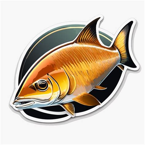 Premium Vector Amberjack Flat Sticker Cartoon Style Illustration