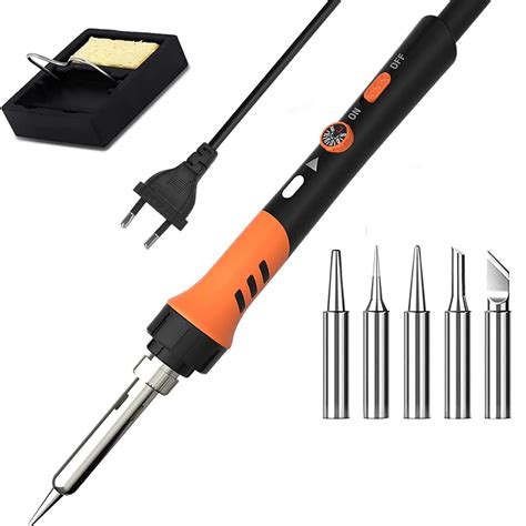 Serplex 60W Soldering Iron Kit With 5 Tips Quick Heat 200 450C