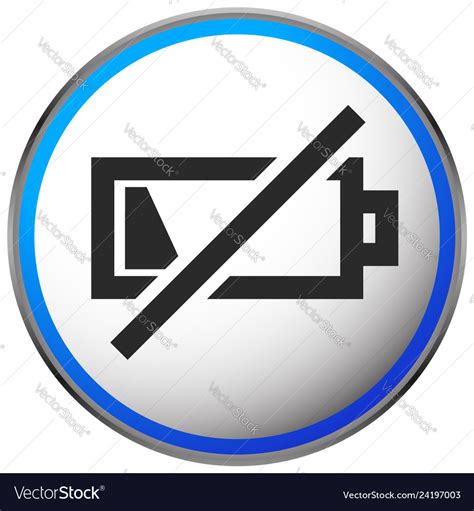 Icon with low battery symbol battery level Vector Image