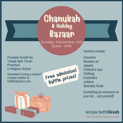 Chanukah And Holiday Bazaar Atlanta Jewish Connector