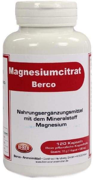 Magnesiumcitrat Berco 120 Kapseln Kaufen Volksversand Versandapotheke