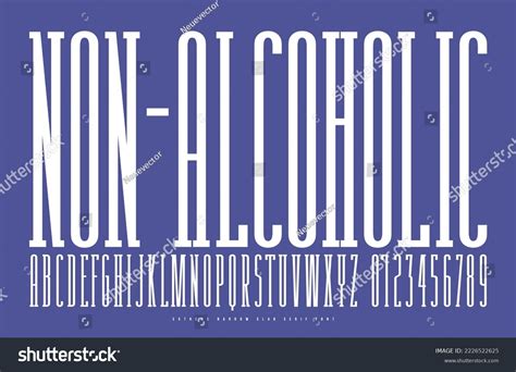 Extra Condensed Serif Font Label Design Stock Vector (Royalty Free ...