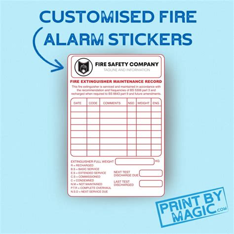 Fire Safety Stickers Personalised Safety Stickers Printbymagic