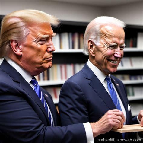 Donald Trump And Joe Biden Putting Together An Ikea Wardrobe Prompts