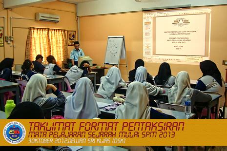 SMK Kota Klias Beaufort Sabah Taklimat Format Pentaksiran Sejarah