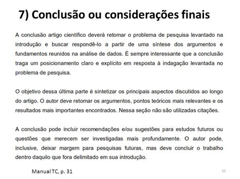 Como Fazer As Considera Es Finais De Um Artigo Exemplos Novo Exemplo