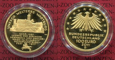 Deutschland Brd Germany Euro Gold Unze D Wartburg Unesco