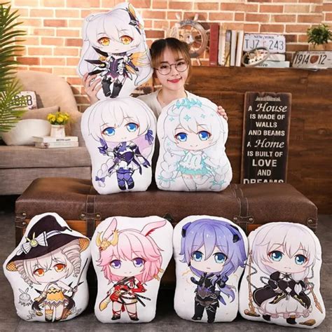 HONKAI IMPACT 3 Anime Plushie Raiden Mei Yae Sakura Kiana Pillow Plush