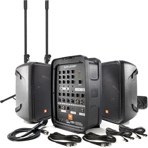 Portable Church Sound System With Jbl Eon208p Bluetooth Pa And Speaker