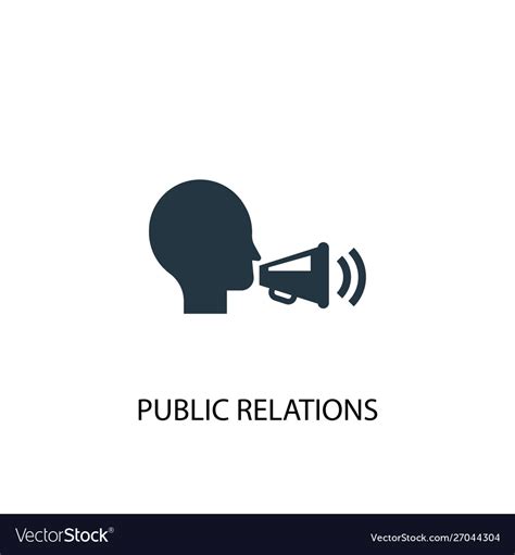 Public Relations Icon Simple Element Royalty Free Vector