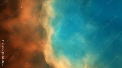 Space background with nebula and stars, nebula in deep space, abstract ...