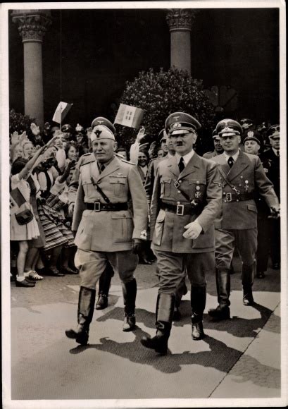 Postcard Staatstreffen Adolf Hitler Benito Mussolini Akpool Co Uk