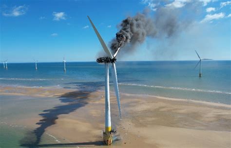 Scroby Sands Engulfed In Smoke Off Norfolk Coast 4C Offshore News