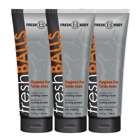 Fresh Body Fb Fresh Balls Lotion 34 Fl Oz 3 Pack Anti Chafing Mens Soothing