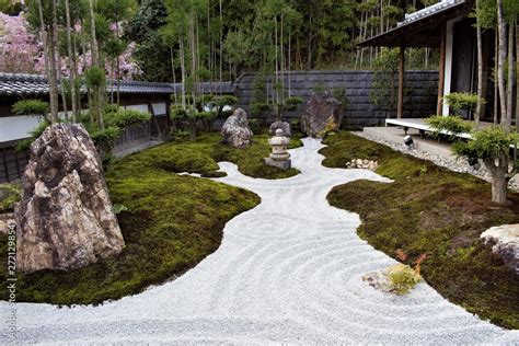 Plakat Japanese Zen Garden Japanese Rock Garden At Hasedera Temple