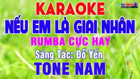 N U Em L Giai Nh N Karaoke Tone Nam Nh C S Ng Rumba C C M Karaoke