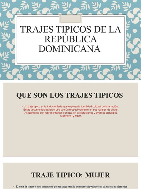 Trajes Tipicos De La Repùblica Dominicana Pdf