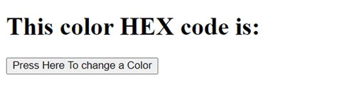 Random Hex Code Generator Using HTML, CSS, and JavaScript