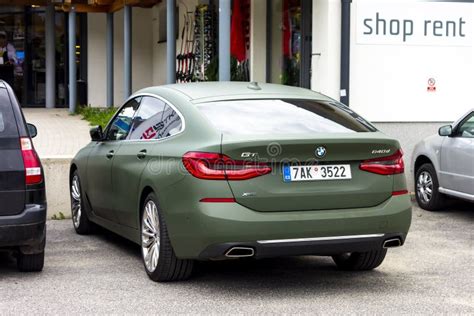 Luxury Bmw 640d Gt Car With Unusual Green Matte Paint Editorial Image