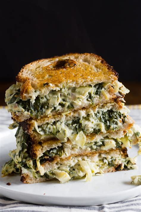 Spinach And Artichoke Grilled Cheese