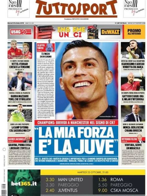 Tuttosport Italia Martes 23 De Octubre De 2018 Infobae