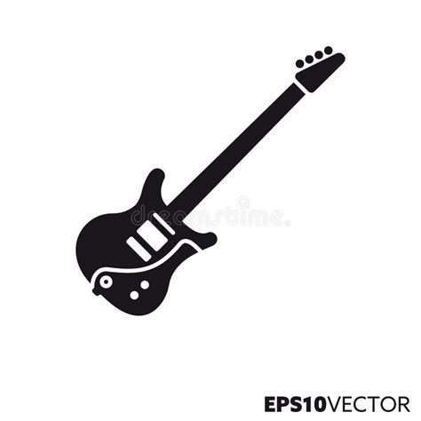 Icono El Ctrico Del Glyph Del Vector De La Guitarra Baja Ilustraci N