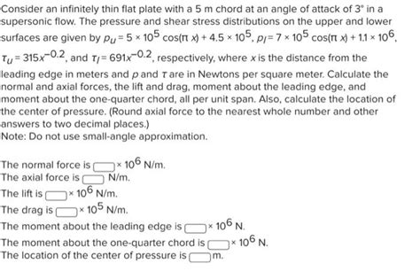 Solved Consider An Infinitely Thin Flat Plate With A M Chegg