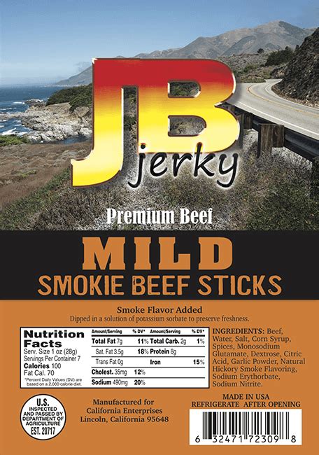 Mild Beef Sticks 6 Packs Jb Beef Jerky Premium Beef Jerky Jbjerky