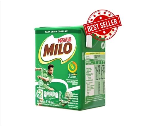 NESTLE Susu Cokelat Milo Activ Go UHT 110 Ml Karton Dus Kotak Kecil RTD