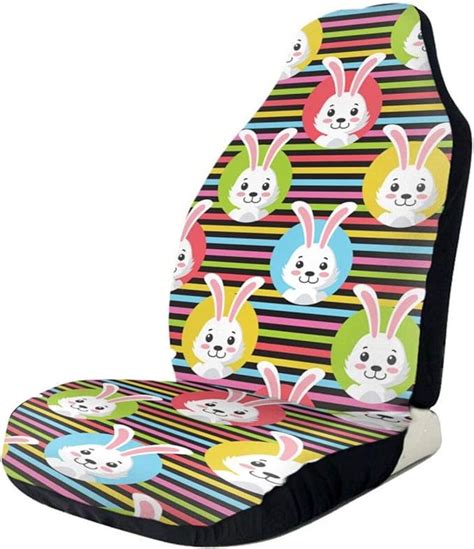 Dfenere Lovely Rabbit Universal Car Seat Covers Front Seats