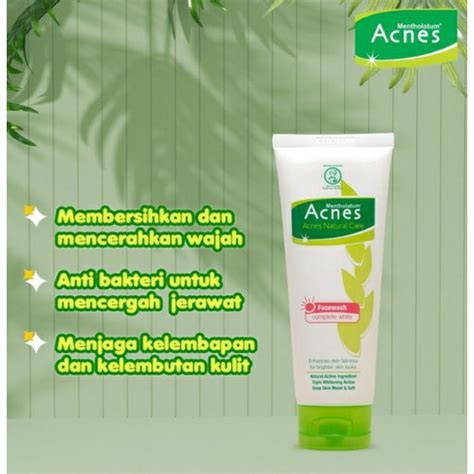 Jual Acnes Creamy Wash Acnes Natural Care Facewash Complete White