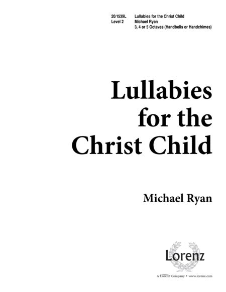 Lullabies for the Christ Child by Michael Ryan - 5-Octaves - Digital ...