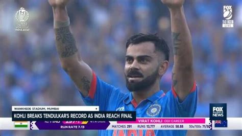 Cricket 2023 Virat Kohli Passes Sachin Tendulkar After Epic World Cup