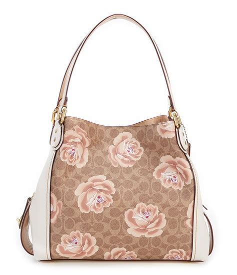 Coach Edie 31 Signature Rose Print Shoulder Bag Dillards Coachhandbags Women Handbags