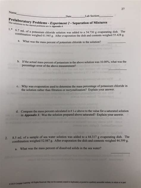 Solved Name Prelab Ml Date Lab Section Oratory Chegg