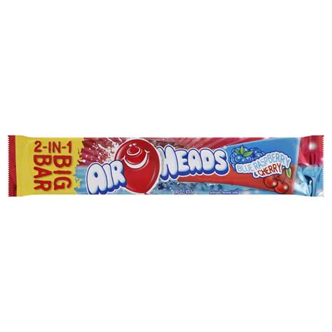 Airheads 2 In 1 Big Bar Blue Raspberry And Cherry Candy Shop Snacks