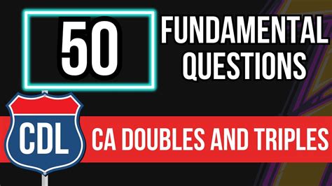 California Cdl Doubles And Triples Endorsement Test Practice Exam