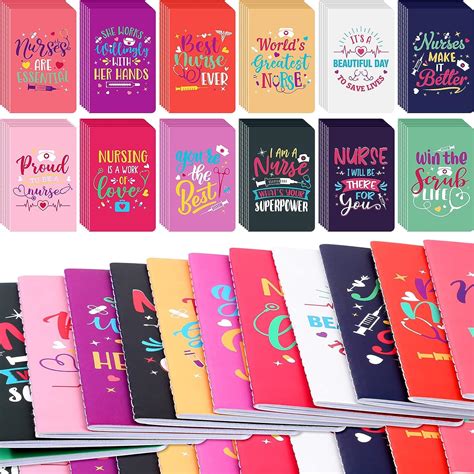 120 Pieces Nurse Notebooks Mini Nurse Pocket Notepads