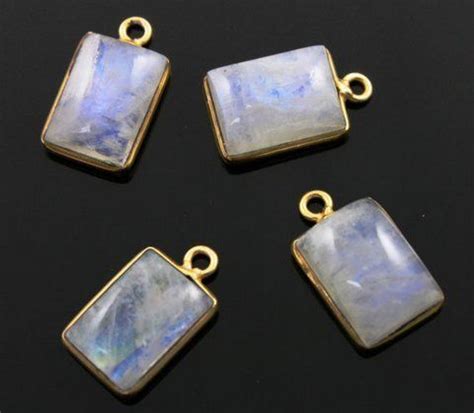 Charms Natural Rainbow Moonstone Connector At Best Price In Jaipur