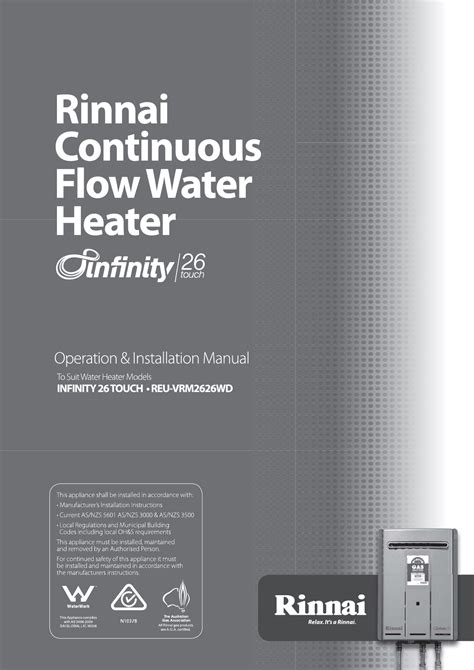 User Manual Rinnai Infinity English Pages