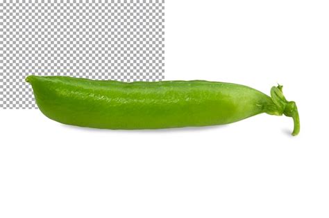 Premium PSD Fresh Green Peas In A Pod Isolated On A Transparent