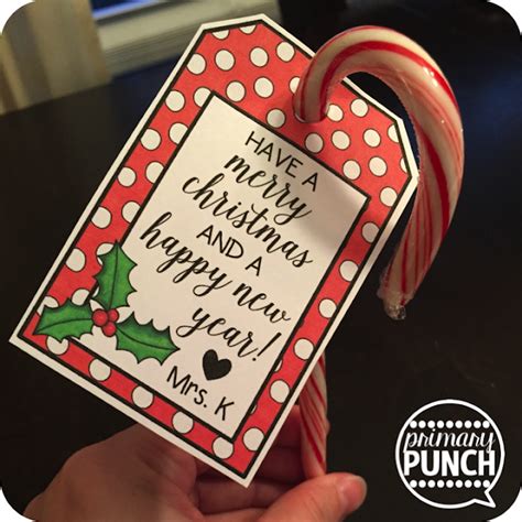 Primary Punch: Candy Cane Gift Tags