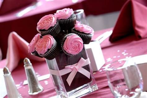 Cupcake Bouquet Reception Centerpieces