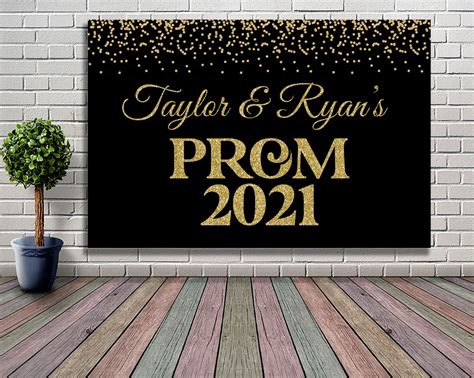 Digital Or Printed Prom 2021 Prom Quarantine Prom Banner Black Etsy