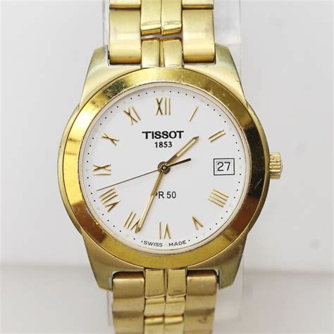 Mens Tissot Pr 50 Gold Tone Wristwatch Property Room